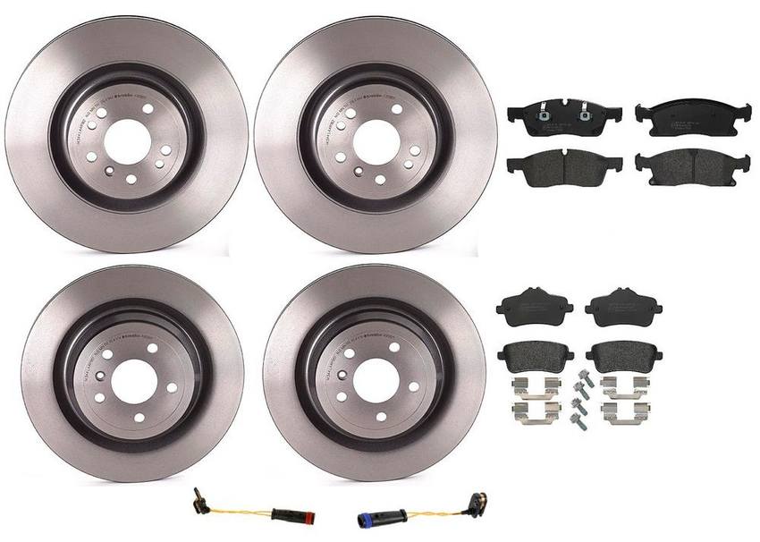 Brembo Brake Pads and Rotors Kit - Front and Rear (350mm/330mm) (Low-Met)